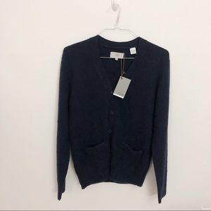 Navy Lamb Wool Cardigan